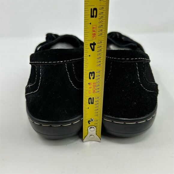 Osslue Women's Black Suede Slip-On Penny Loafers Size 8 Cushioned Insole Tassel - Picture 8 of 14